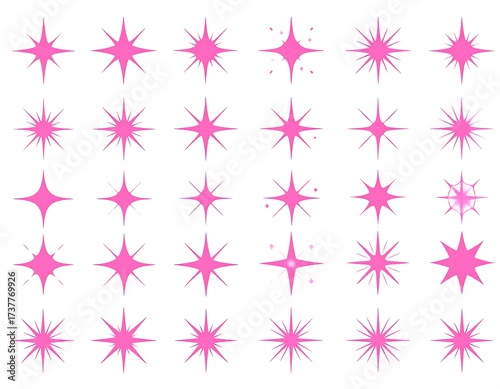 Pink Sparkle Starburst Collection.