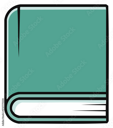 Simple Hardcover Book Icon Vector Illustration for Education