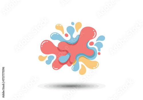 Colorful Abstract Paint Splatter Design.
