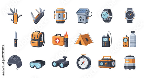 Essential Outdoor and Survival Gear Collection.