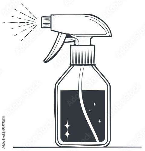 Spray bottle illustration vector cleaner cleaning hygiene