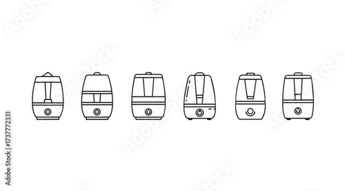Vector art of humidifiers