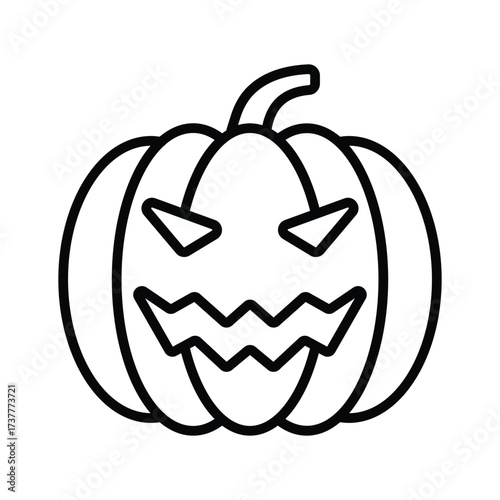 Take a look at this amazing flat icon of halloween pumpkin