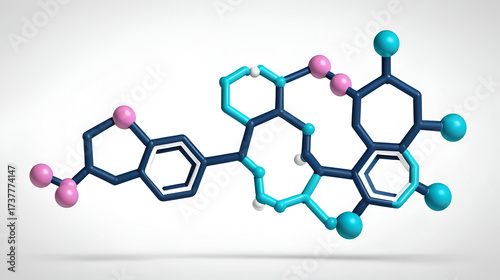 Estrogen sex hormone molecular structure formula, suitable for education or chemistry science content