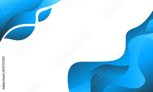 Blue Fluid Wave Background eps 10 Modern abstract gradient waves in vibrant blue with clean white negative space—ideal for business banners, presentations, and web headers