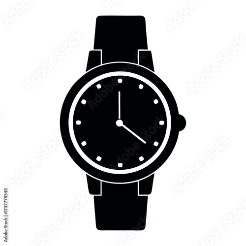 wrist watch silhouette vector