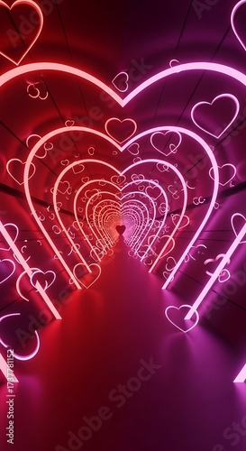 Heart Tunnel - A Romantic Journey Through Loves Glowing Path.