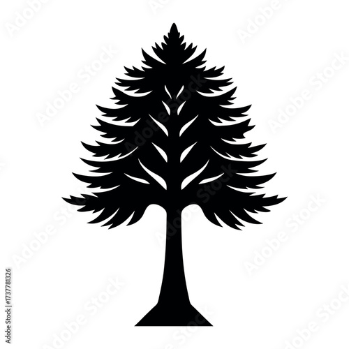 pine tree silhouette vector