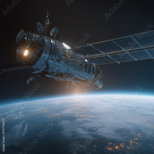 Wallpaper Mural High-Tech Surveillance Satellite in Outer Space Torontodigital.ca