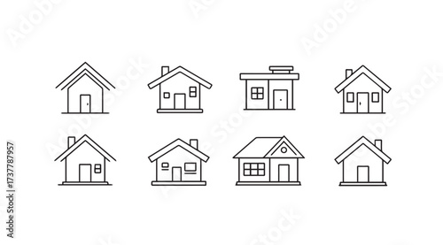 Vector art of house icon collection