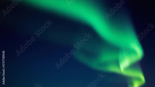 Mystical Green Aurora Borealis Display - A Captivating Night Sky Spectacle.