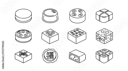 Vector art of mochi on white