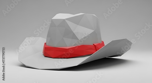 Low Poly Cowboy Hat - A Modern Take on a Classic Western Icon.