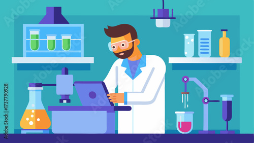 A modern and wellequipped laboratory with advanced equipment for testing and analysis. A technician is working on a sample at a counter.