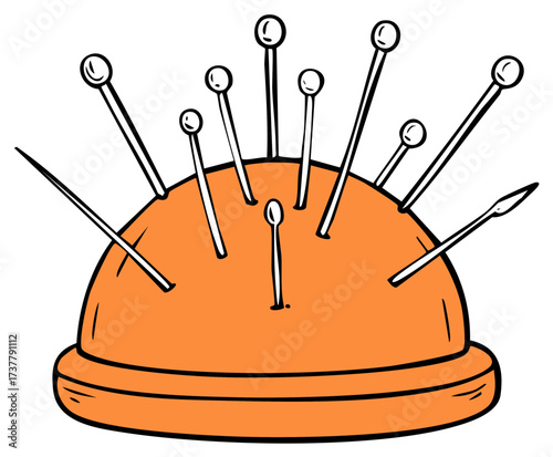 Pincushion with Pins and Needle Sewing Equipment Tailoring Hobby Supplies