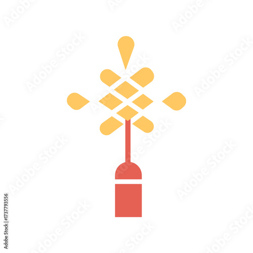 wooden cross on white background