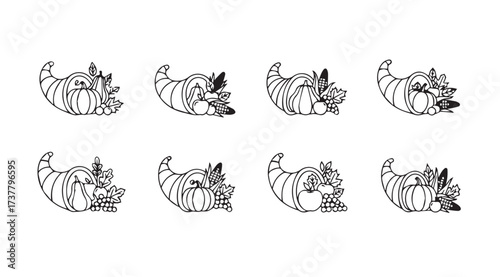 Vector art of cornucopia