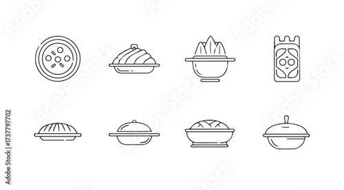 Vector art of indian food isolated