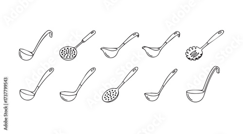 Vector art of ladles