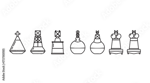 Vector art of buoys