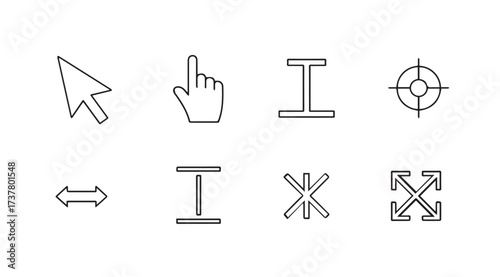 Vector art of cursor icons