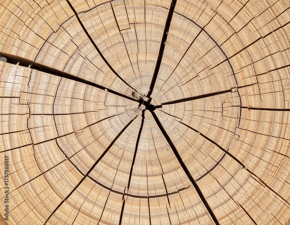 Fototapeta premium Close-up of a tree trunk cross-section (2)