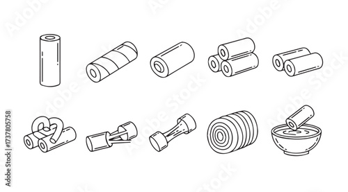 Vector art of candy roll outline