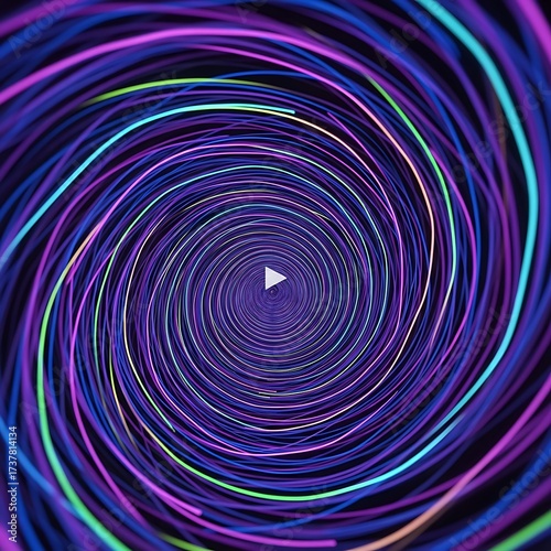 Vibrant Spiral - A Mesmerizing Journey into Abstract Art.