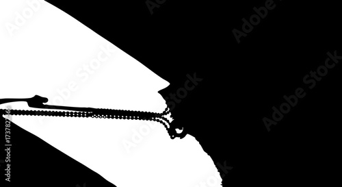 Dynamic zipper closure detail on sleek modern fabric, symbolizing connection, security, and stylish functionality for fashion and design projects.