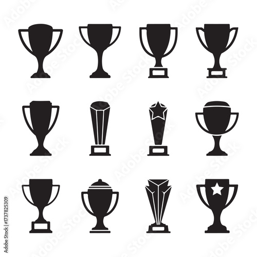 Trophy & Award cup icon vector illustration design.