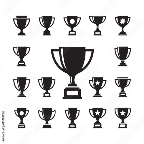 Trophy & Award cup icon vector illustration design.