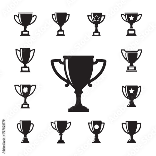 Trophy & Award cup icon vector illustration design.