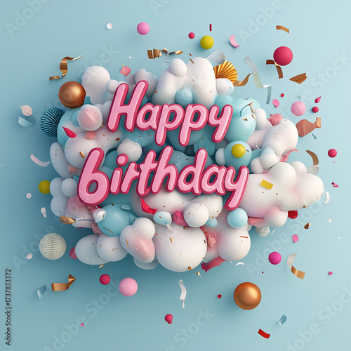 happy birthday font, festival, virtual photo, background, 3d, birthday, happy, celebration, party, card, happy birthday, anniversary, celebrate, festive, surprise