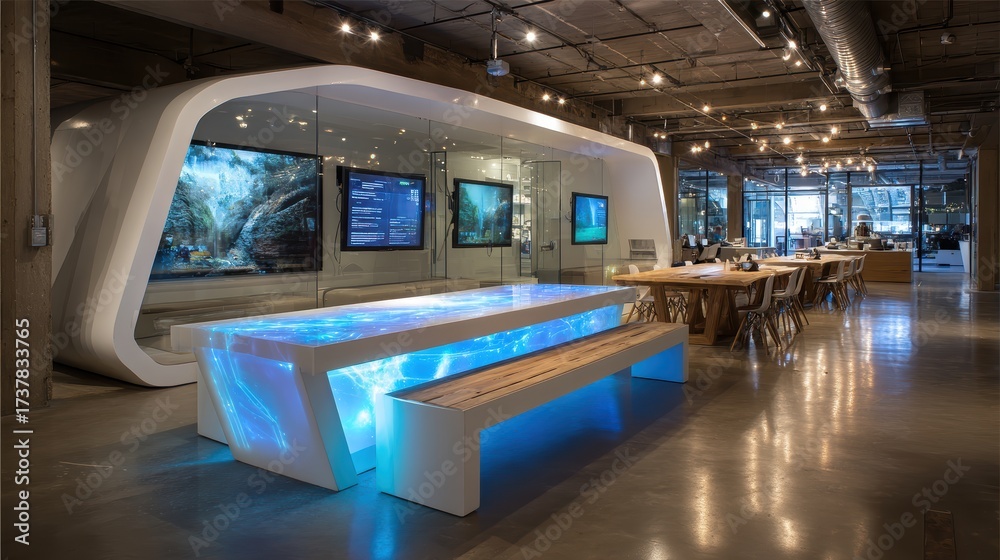 Fototapeta premium Modern Office Design | Interior | Collaborative Workspace