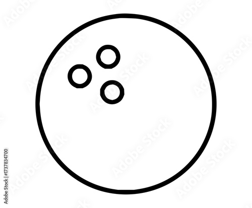 Get ready to bowl with this classic bowling ball icon, perfect for sports enthusiasts, bowling alley promotions, and graphic design projects needing a sporty touch