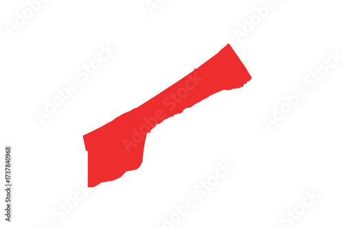 gaza strip map on white background