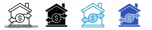 Mortgage  Icon Set Multiple Style Collection