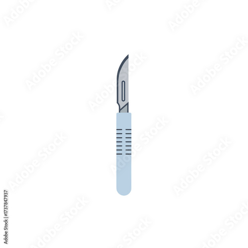 Surgical Scalpel Illustration - Precision Cutting Tool for Medical Procedures.