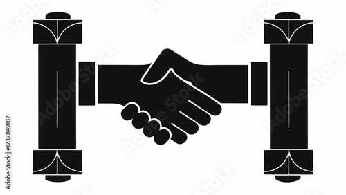 Strategic alliance handshake deal embodies strength and partnership, ideal for corporate branding emphasizing collaboration and shared success in business ventures
