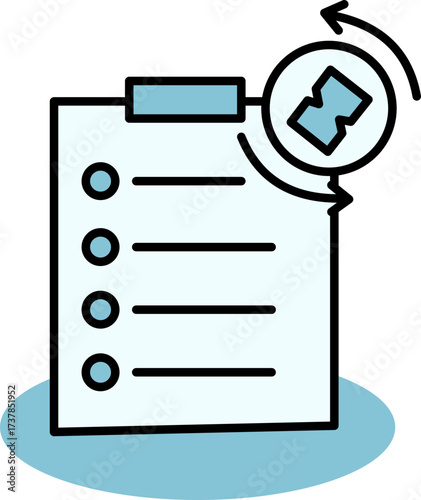 Simplified to-do list with refresh button for task management and productivity