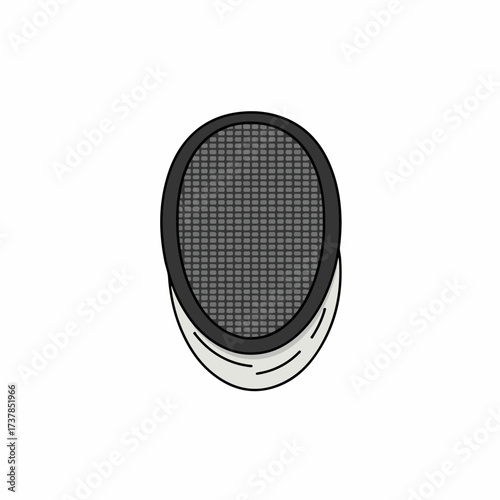 Flat Design Fencing Mask Equipment Head Protection Sport Illustration