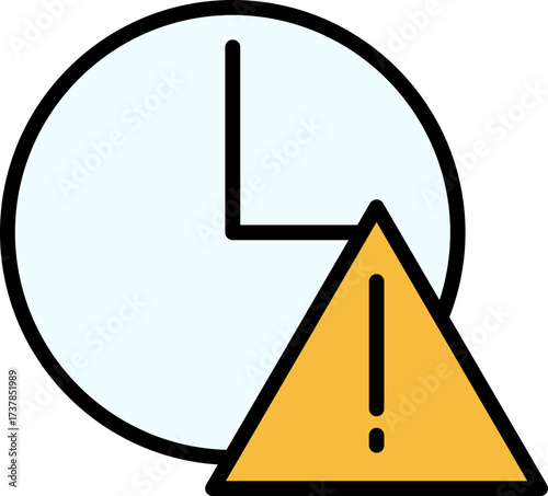 Time sensitive alert icon illustration representing urgency or deadline