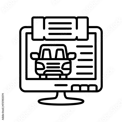 Electronic Ticket Icon