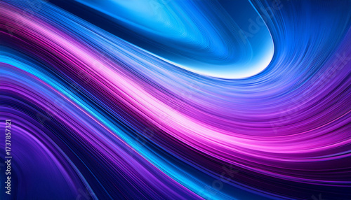 Dynamic Abstract Waves In Vibrant Blue And Purple Colors For Modern Design