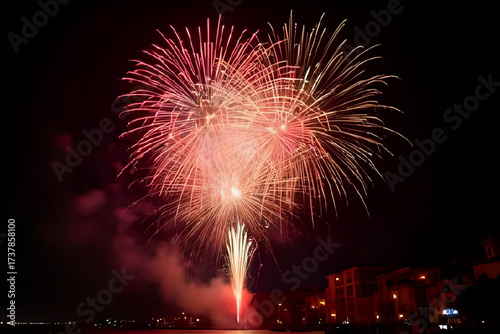Colorful Diwali Fireworks Celebration Background – Festive Lights, Sparkles, and Night Sky for Festival of Lights