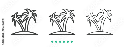 Tree icon. Thin line icon vector