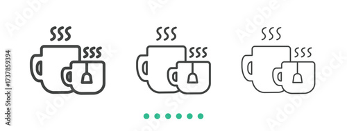 Hot drink icon. Thin line icon vector