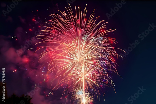 Colorful Diwali Fireworks Celebration Background – Festive Lights, Sparkles, and Night Sky for Festival of Lights