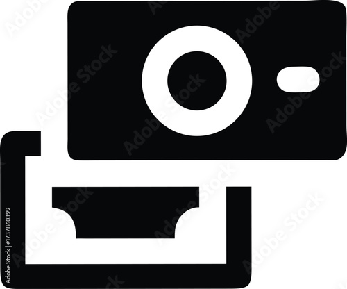 Financial Transaction Icon Depicting Money Going Into a Slot