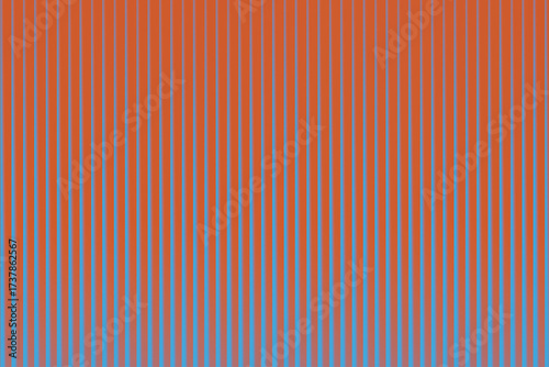 Abstract vertical lines pattern in orange and blue color gradient background